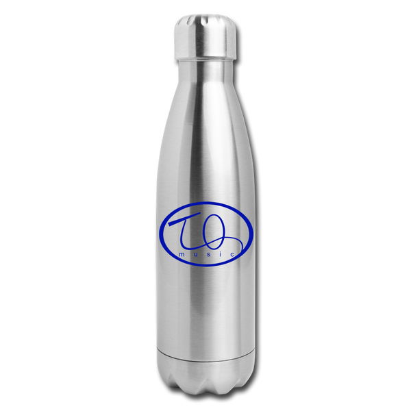 TQ Music Logo Insulated Stainless Steel Water Bottle - silver