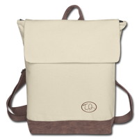 TQ Music Logo Canvas Backpack - ivory/brown