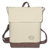 TQ Music Logo Canvas Backpack - ivory/brown