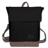 TQ Music Logo Canvas Backpack - black/brown