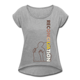 Women's Roll Cuff T-Shirt - heather gray