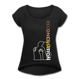 "Reconciliation" Women's Roll Cuff T-Shirt - black
