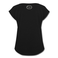 "Reconciliation" Women's Roll Cuff T-Shirt - black
