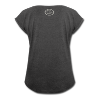 "Reconciliation" Women's Roll Cuff T-Shirt - heather black