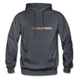 Reconciliation Hoodie - (light print) - charcoal gray