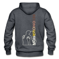 Reconciliation Hoodie - (light print) - charcoal gray